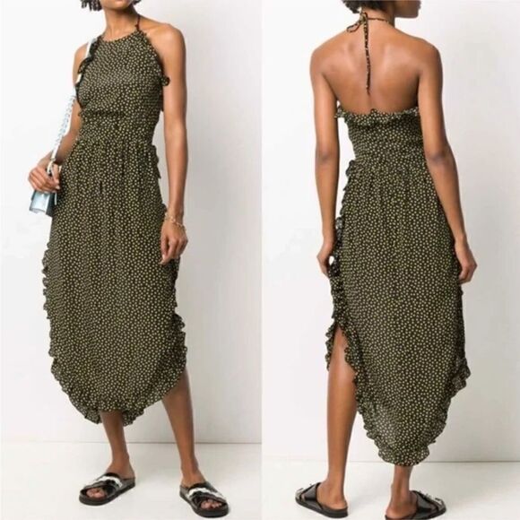 See by Chloe Polka Dot Halter Midi Dress size 34 - Picture 1 of 7